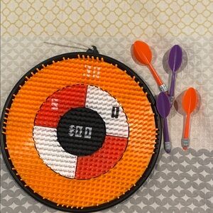 Orange and Purple Dartboard Set